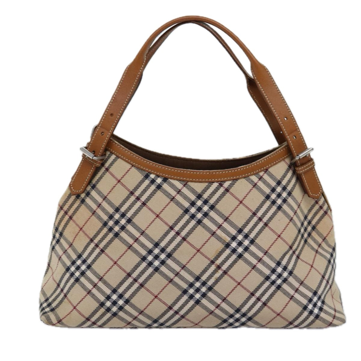 Burberrys Tote Bag Canvas Beige Auth bs14735