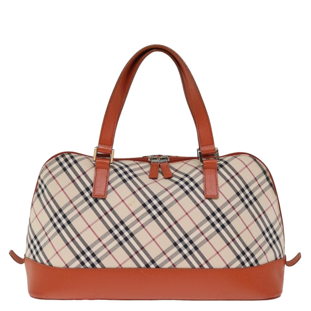 BURBERRY Nova Check Hand Bag Canvas Beige Auth bs14736 - 0