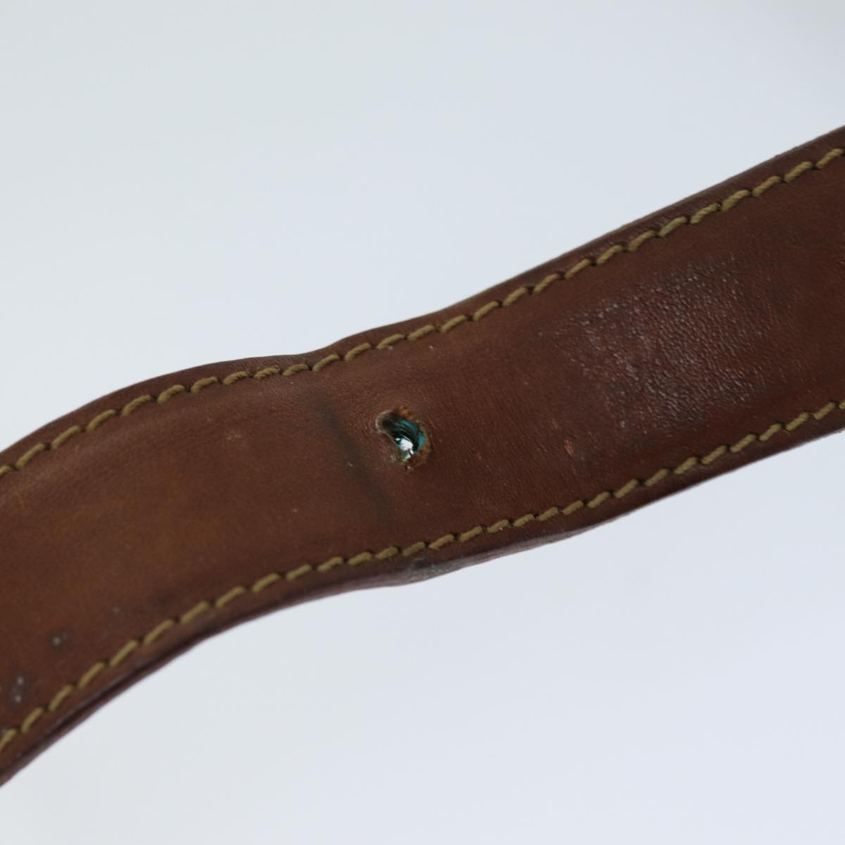 Burberrys Nova Check Shoulder Bag PVC Leather Green Auth bs14739