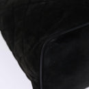 CHANEL Matelasse Tote Bag Suede Standard Black CC Auth bs14754-14