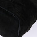 CHANEL Matelasse Tote Bag Suede Standard Black CC Auth bs14754-15