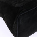 CHANEL Matelasse Tote Bag Suede Standard Black CC Auth bs14754-16