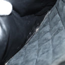 CHANEL Matelasse Tote Bag Suede Standard Black CC Auth bs14754-11