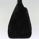 CHANEL Matelasse Tote Bag Suede Standard Black CC Auth bs14754-4