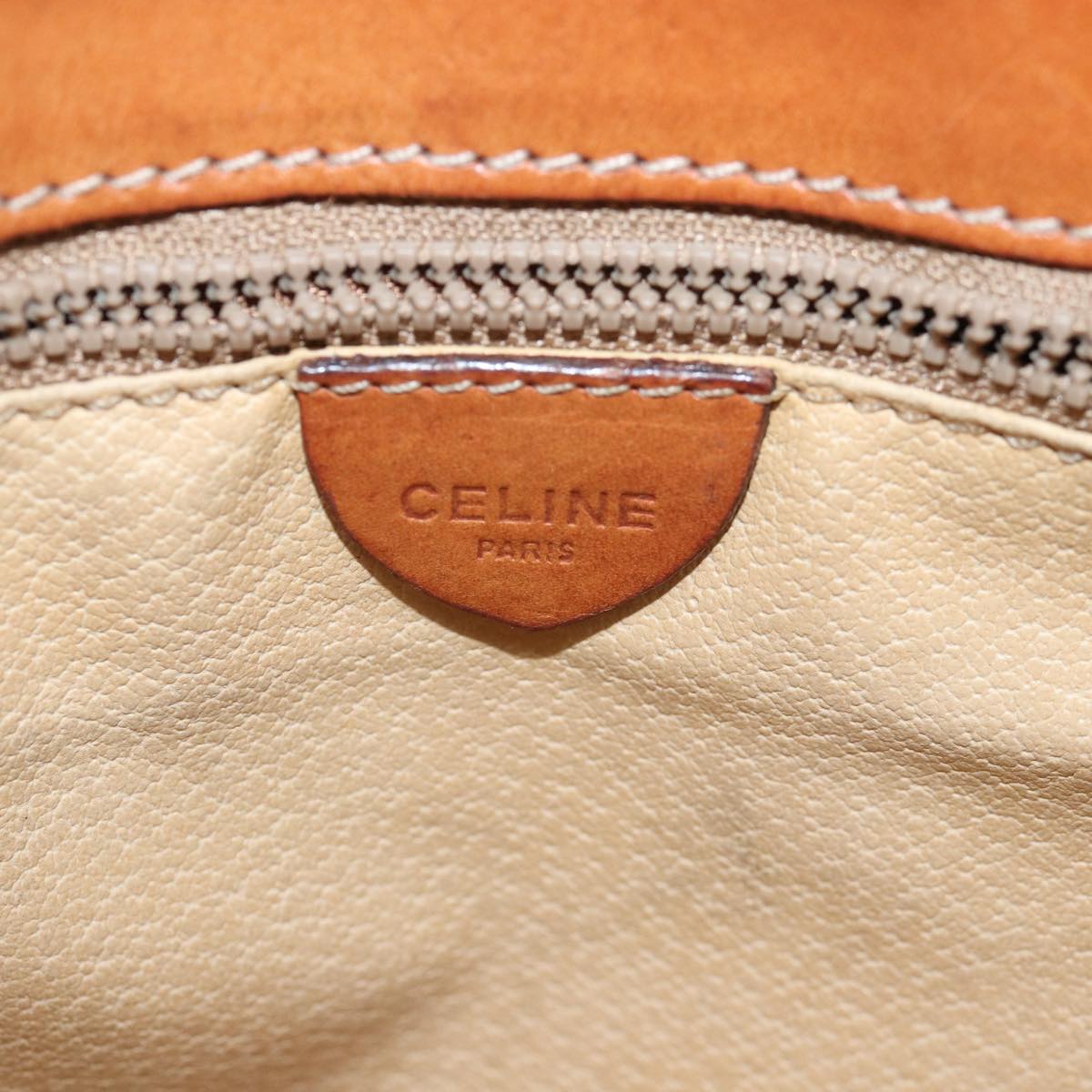 CELINE Macadam Canvas Shoulder Bag PVC Brown Auth bs14757