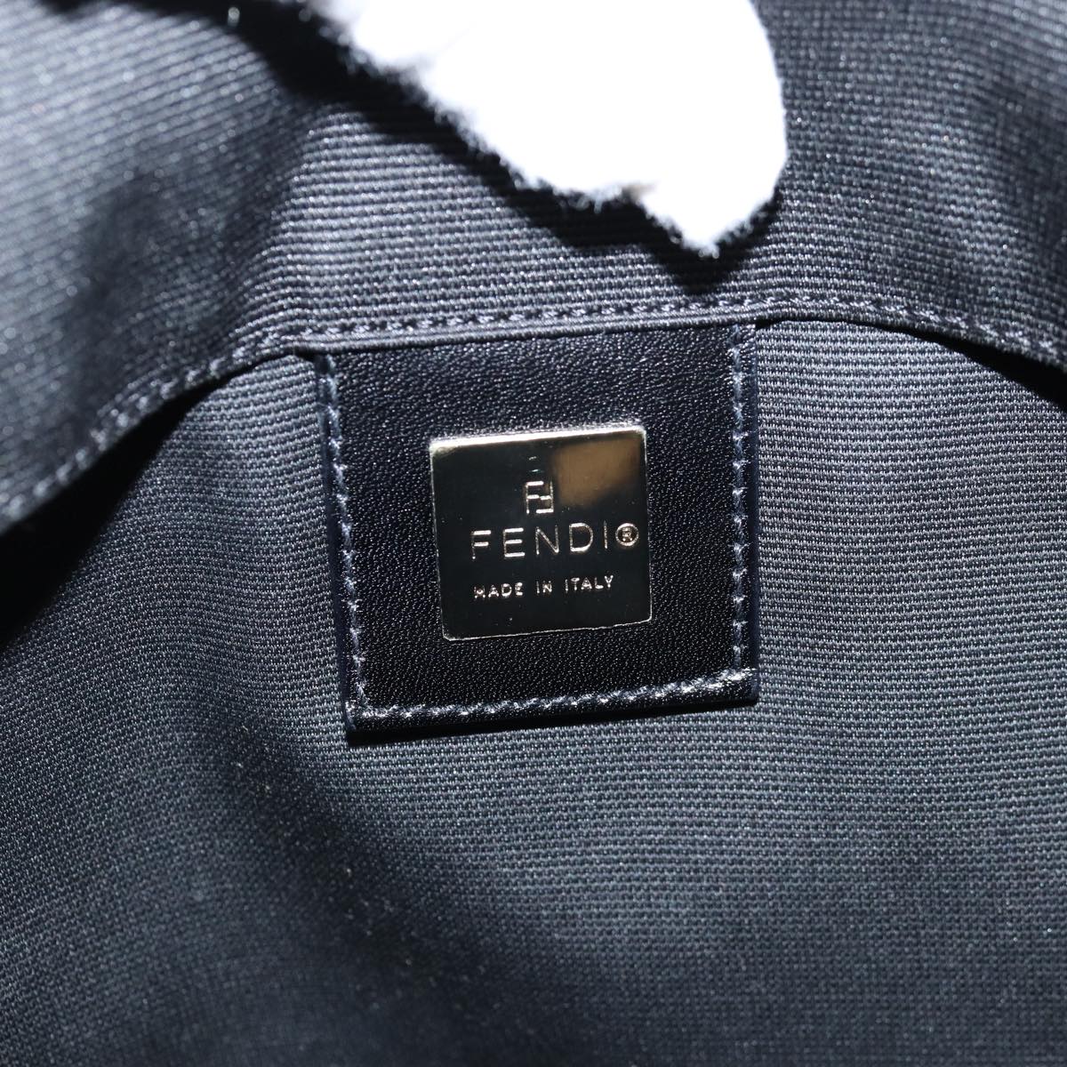 FENDI Tote Bag Nylon Black Auth bs14772