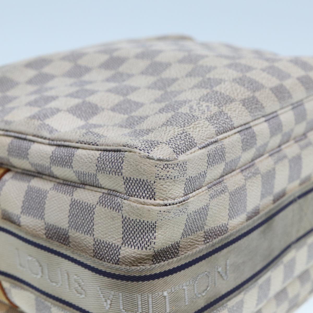 LOUIS VUITTON Damier Azur Naviglio Shoulder Bag N51189 LV Auth bs14776