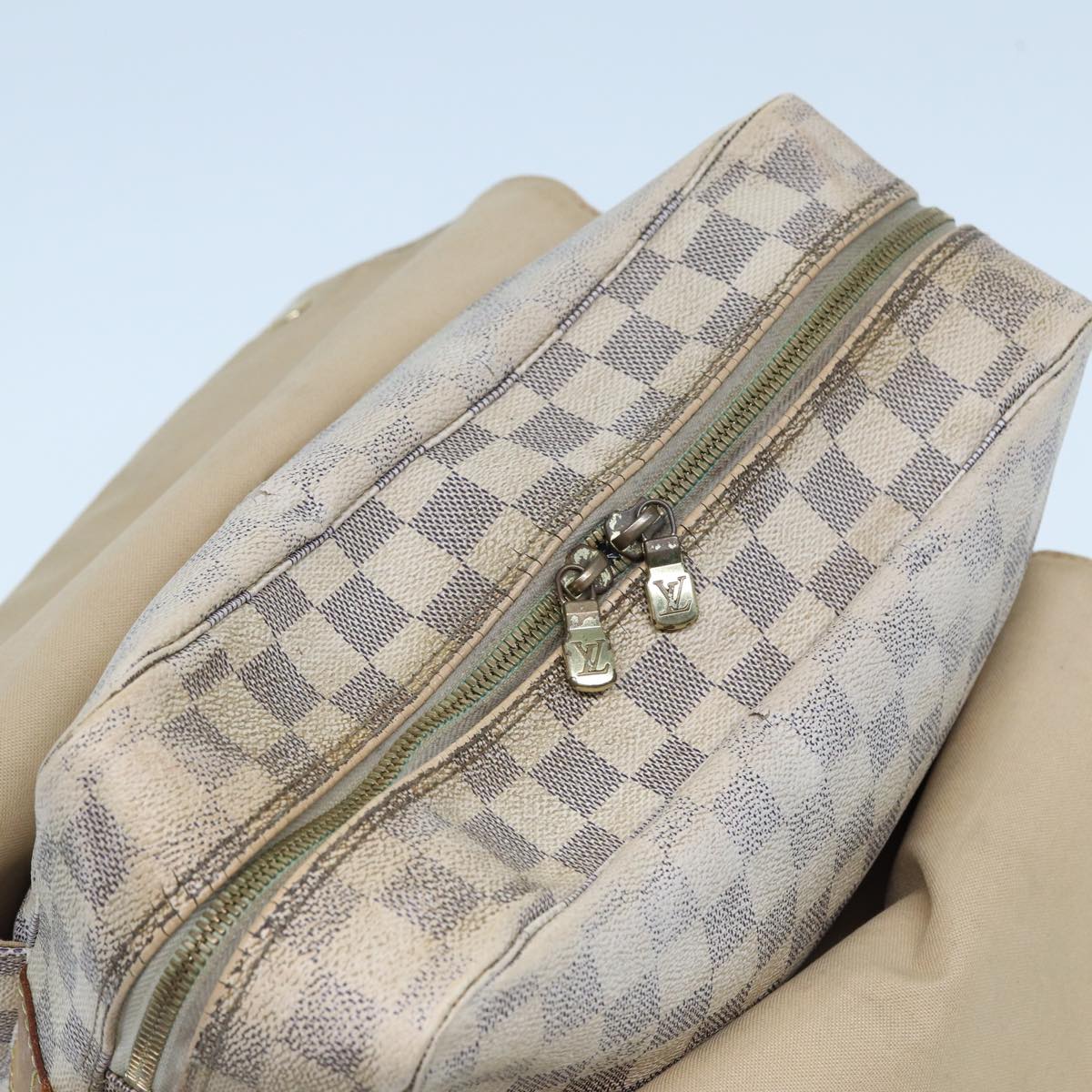 LOUIS VUITTON Damier Azur Naviglio Shoulder Bag N51189 LV Auth bs14776