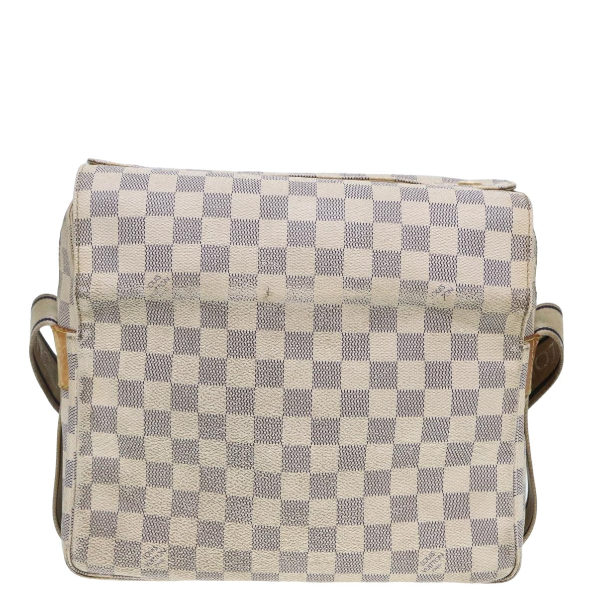 LOUIS VUITTON Damier Azur Naviglio Shoulder Bag N51189 LV Auth bs14776