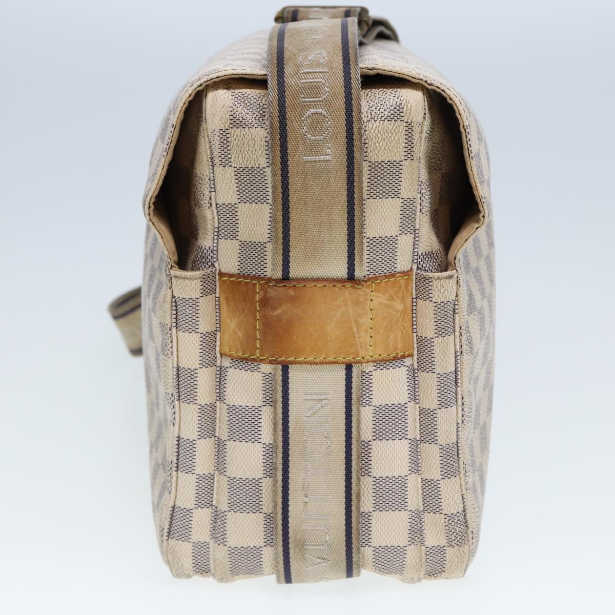 LOUIS VUITTON Damier Azur Naviglio Shoulder Bag N51189 LV Auth bs14776