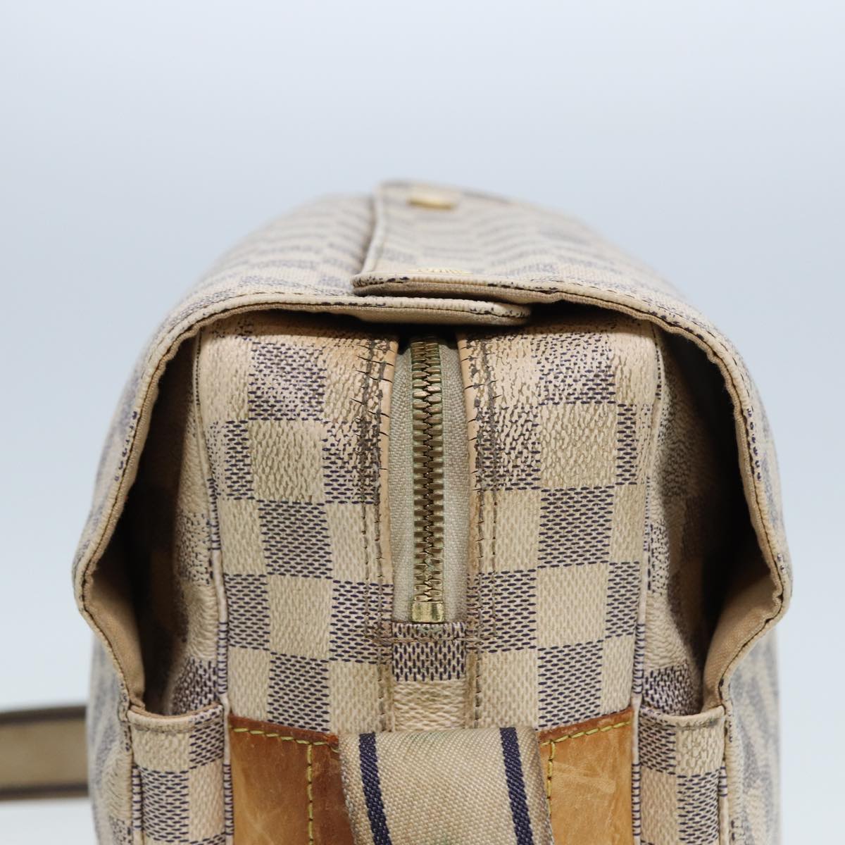 LOUIS VUITTON Damier Azur Naviglio Shoulder Bag N51189 LV Auth bs14776