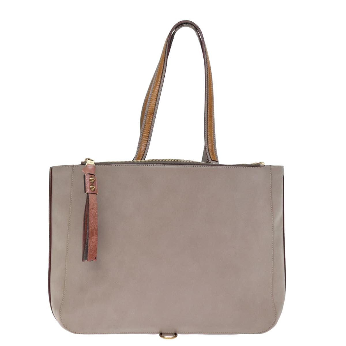 Chloe Tote Bag Leather Gray Auth bs14790 - 0