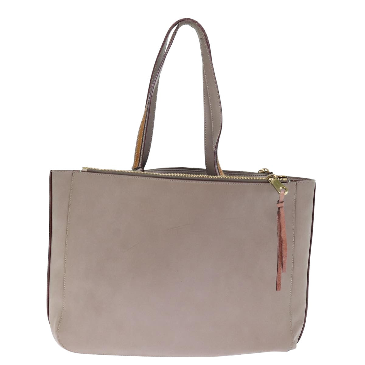 Chloe Tote Bag Leather Gray Auth bs14790