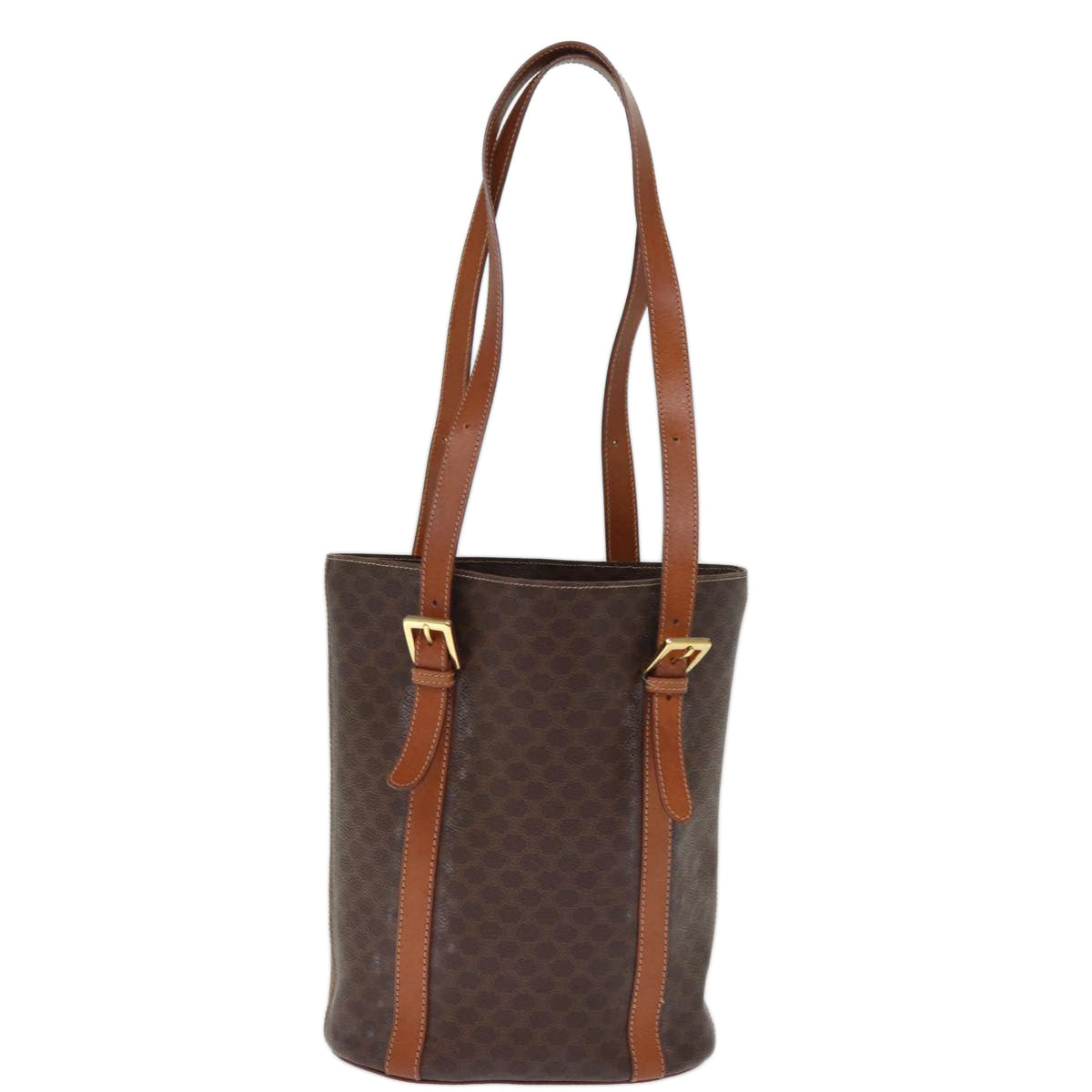 CELINE Macadam Canvas Tote Bag PVC Brown Auth bs14791 - 0