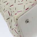 Christian Dior Lady Dior Canage Tote Bag Coated Canvas White Auth bs14793-11