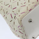 Christian Dior Lady Dior Canage Tote Bag Coated Canvas White Auth bs14793-13