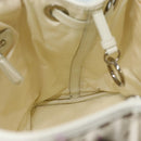 Christian Dior Lady Dior Canage Tote Bag Coated Canvas White Auth bs14793-18