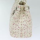 Christian Dior Lady Dior Canage Tote Bag Coated Canvas White Auth bs14793-4