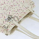 Christian Dior Lady Dior Canage Tote Bag Coated Canvas White Auth bs14793-6