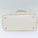 Christian Dior Lady Dior Canage Tote Bag Coated Canvas White Auth bs14793-9