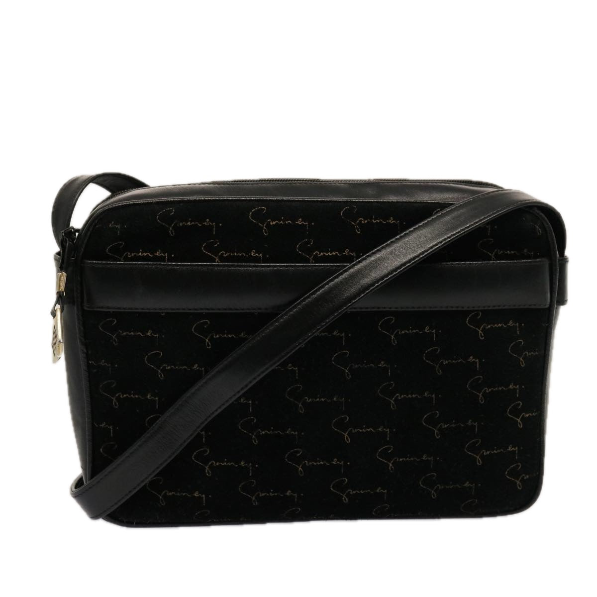 GIVENCHY Shoulder Bag Suede Black Auth bs14794