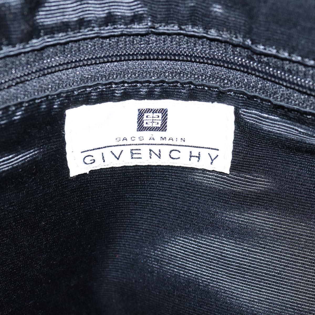 GIVENCHY Hand Bag Leather Black Auth bs14846