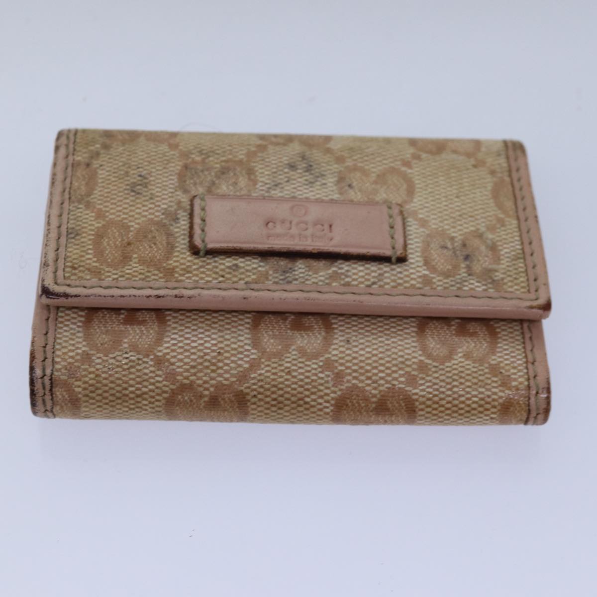 GUCCI GG Canvas Key Case Wallet 5Set Beige Black Auth bs14871