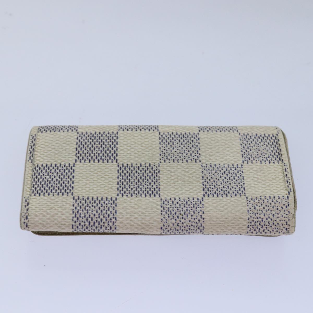 LOUIS VUITTON Monogram Vernis Damier Azur Key Case 5Set Amarante LV Auth bs14872