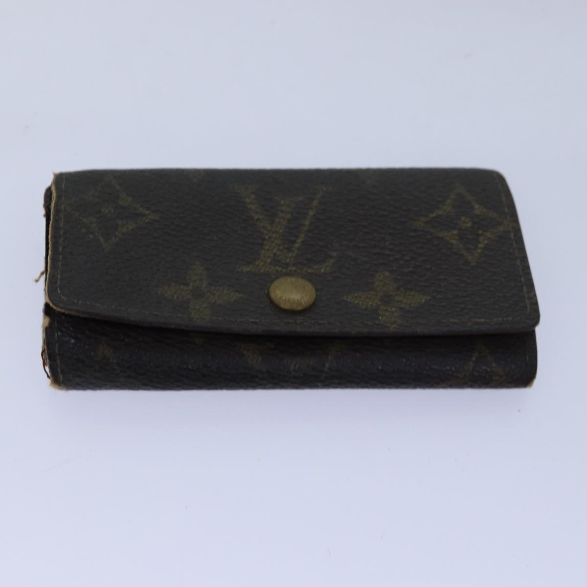 LOUIS VUITTON Monogram Vernis Damier Azur Key Case 5Set Amarante LV Auth bs14872