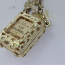 CHANEL Chain Perfume 2Set Gold Silver CC Auth bs14879-15
