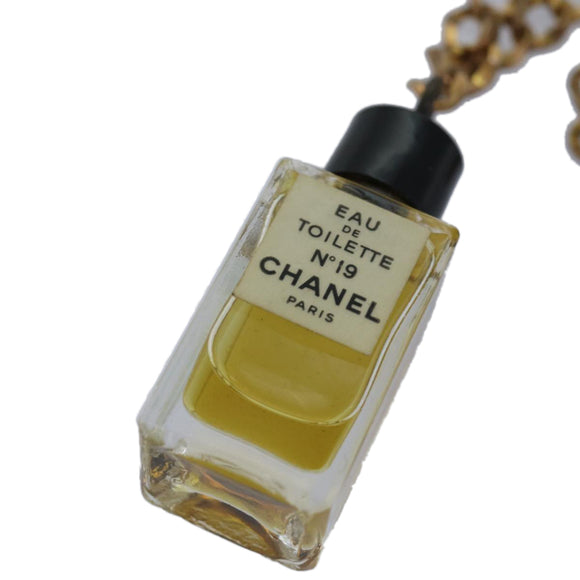 CHANEL Chain Perfume 2 Set Gold Silver CC Auth bs14879