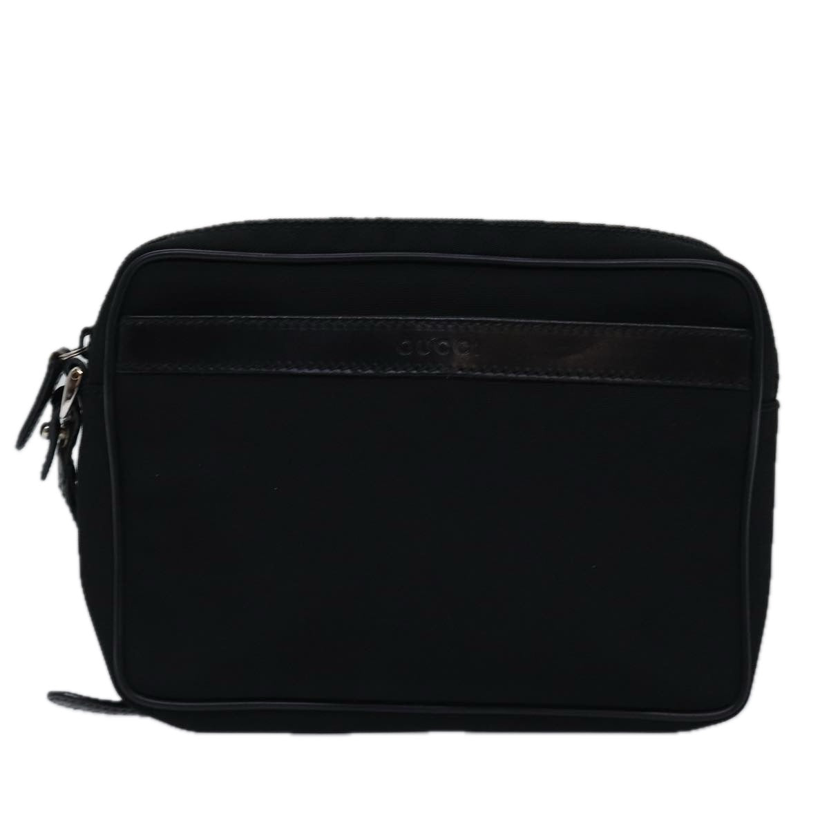 GUCCI Clutch Bag Nylon Black 018 2020 3700 Auth bs14886