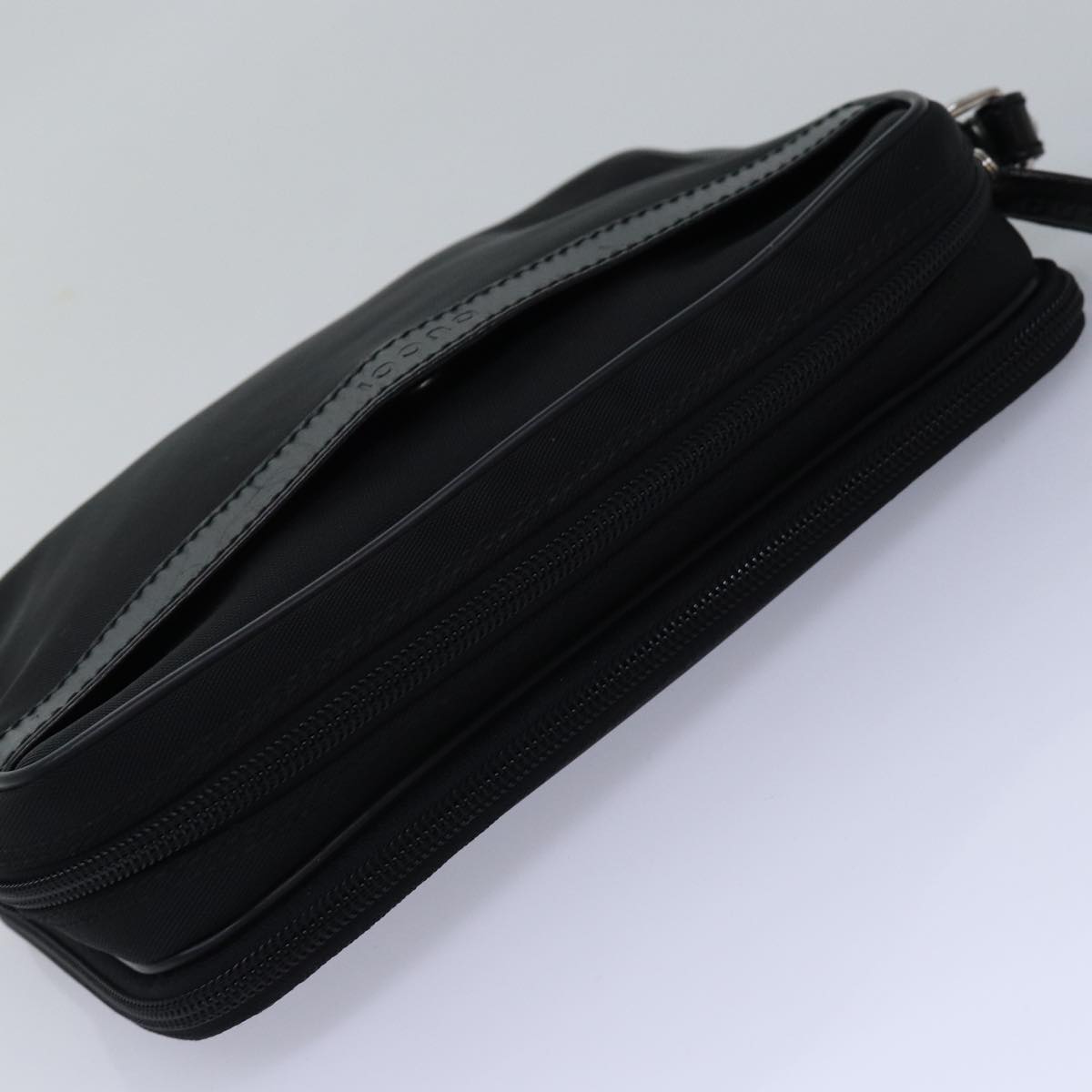 GUCCI Clutch Bag Nylon Black 018 2020 3700 Auth bs14886