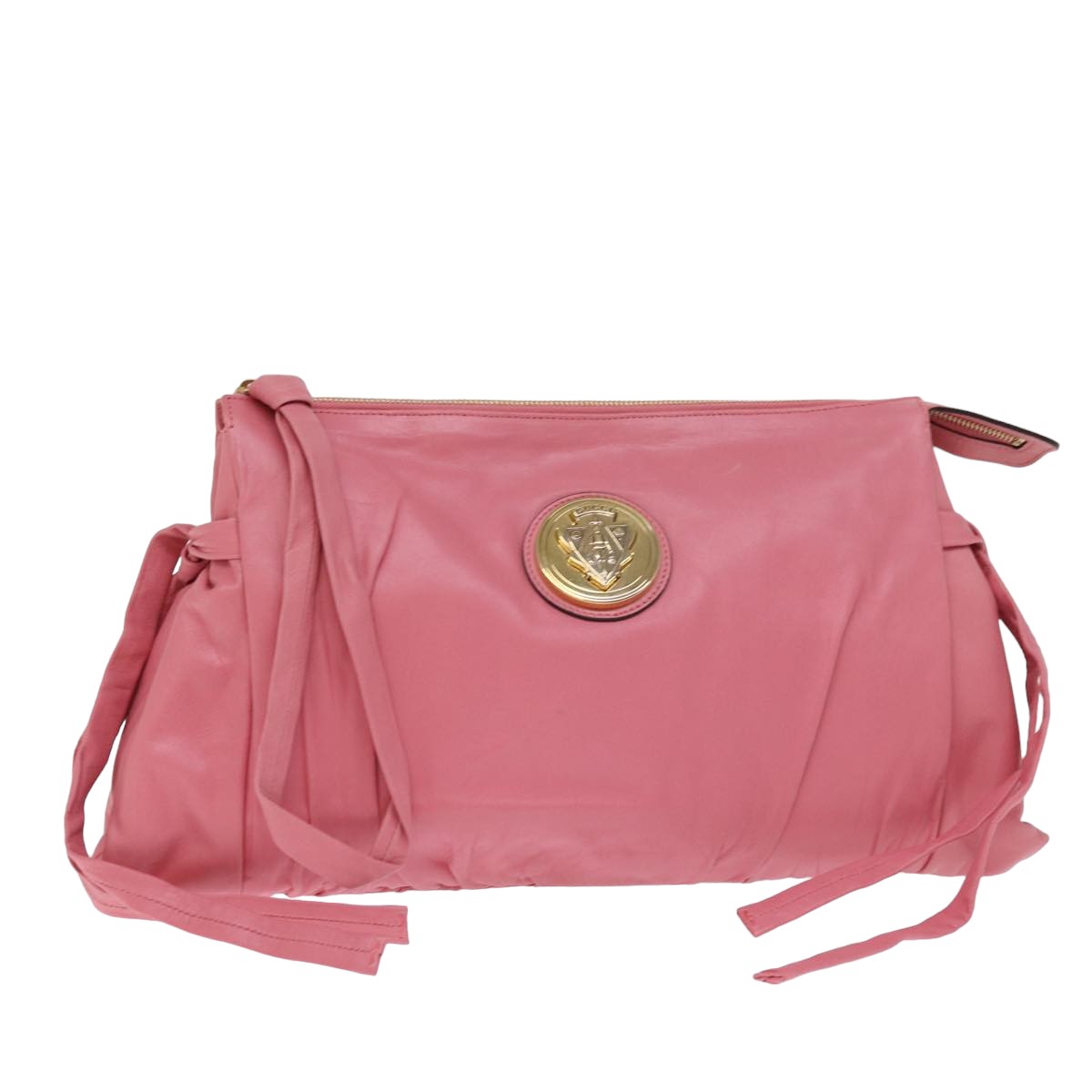 GUCCI Clutch Bag Leather Pink 197015 Auth bs14887