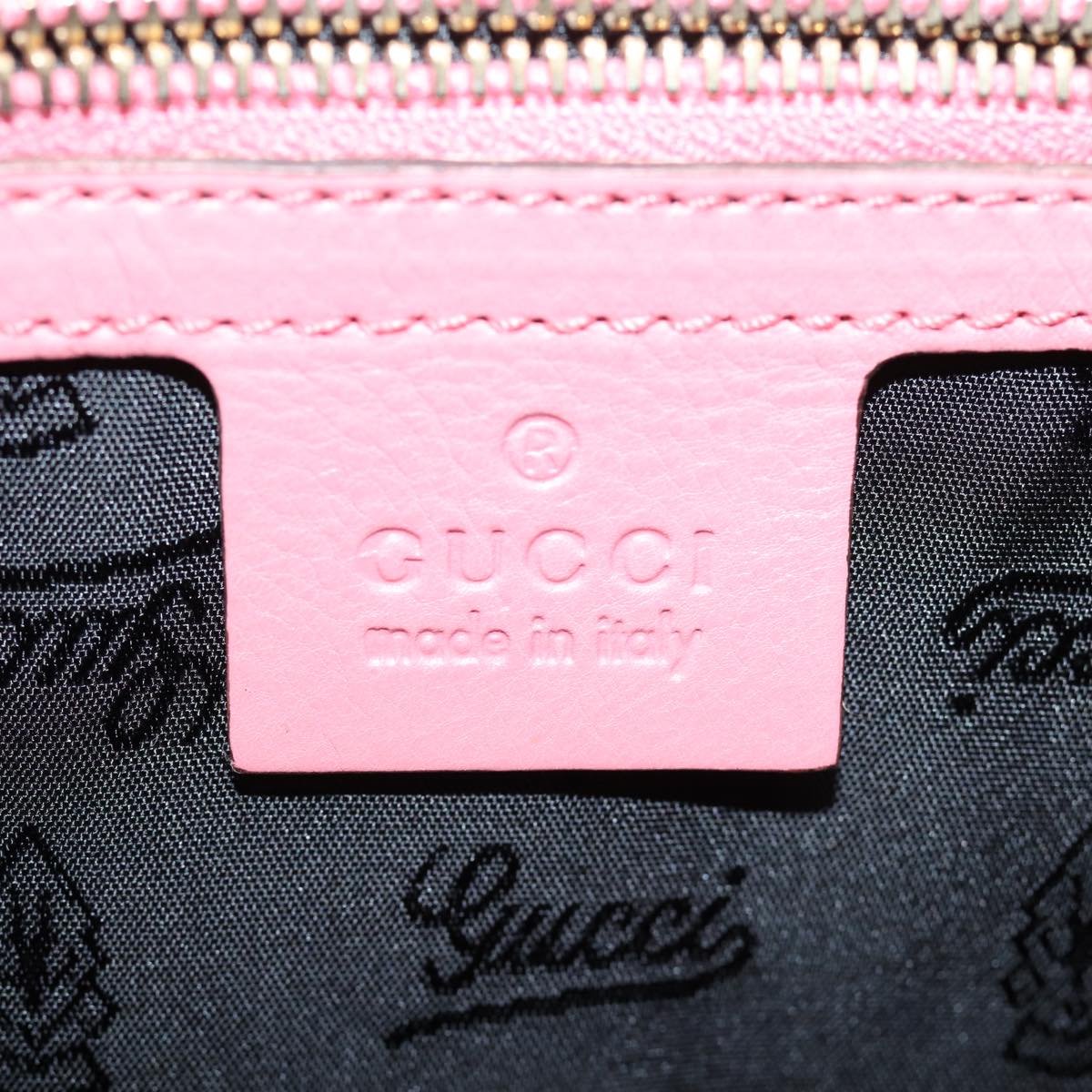 GUCCI Clutch Bag Leather Pink 197015 Auth bs14887