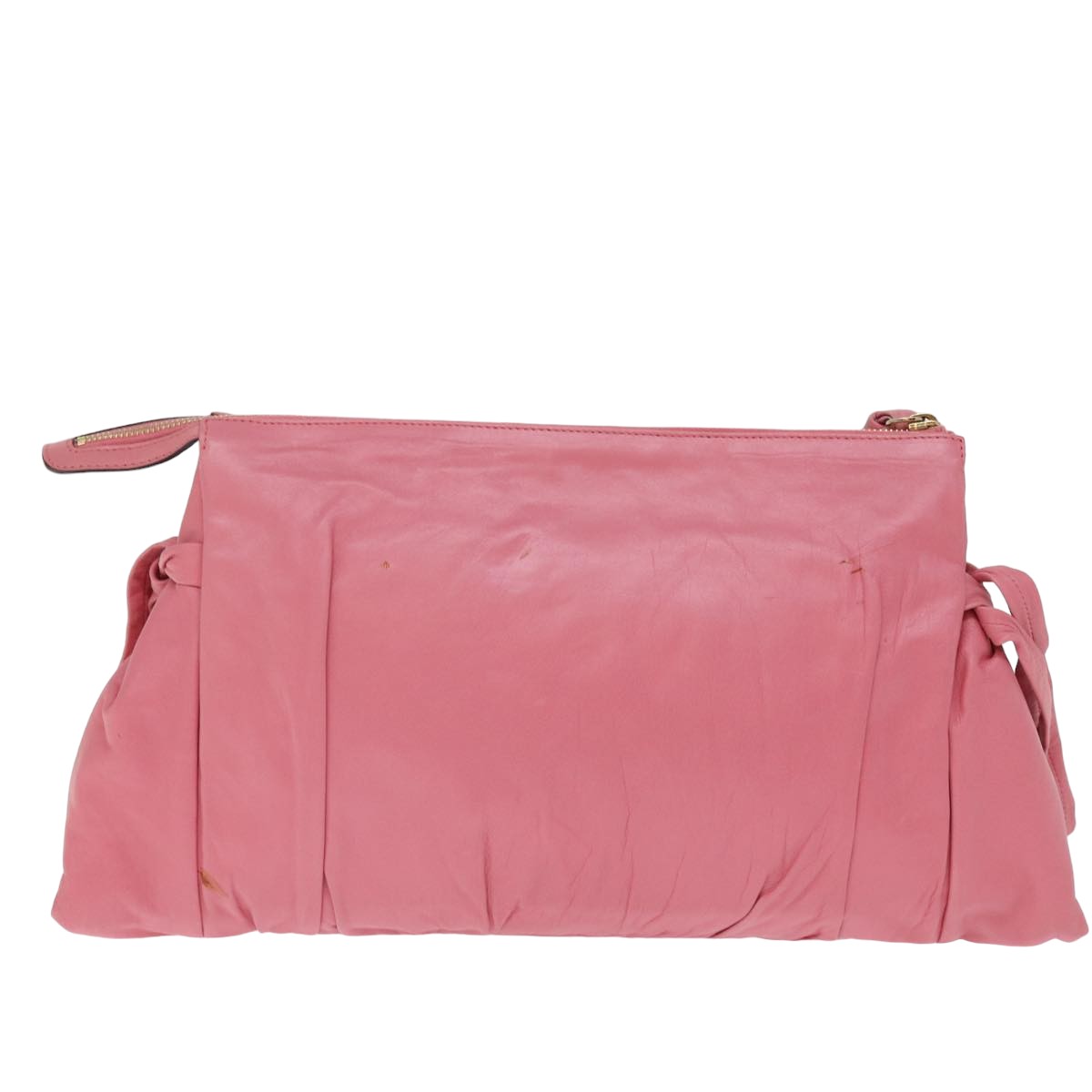 GUCCI Clutch Bag Leather Pink 197015 Auth bs14887