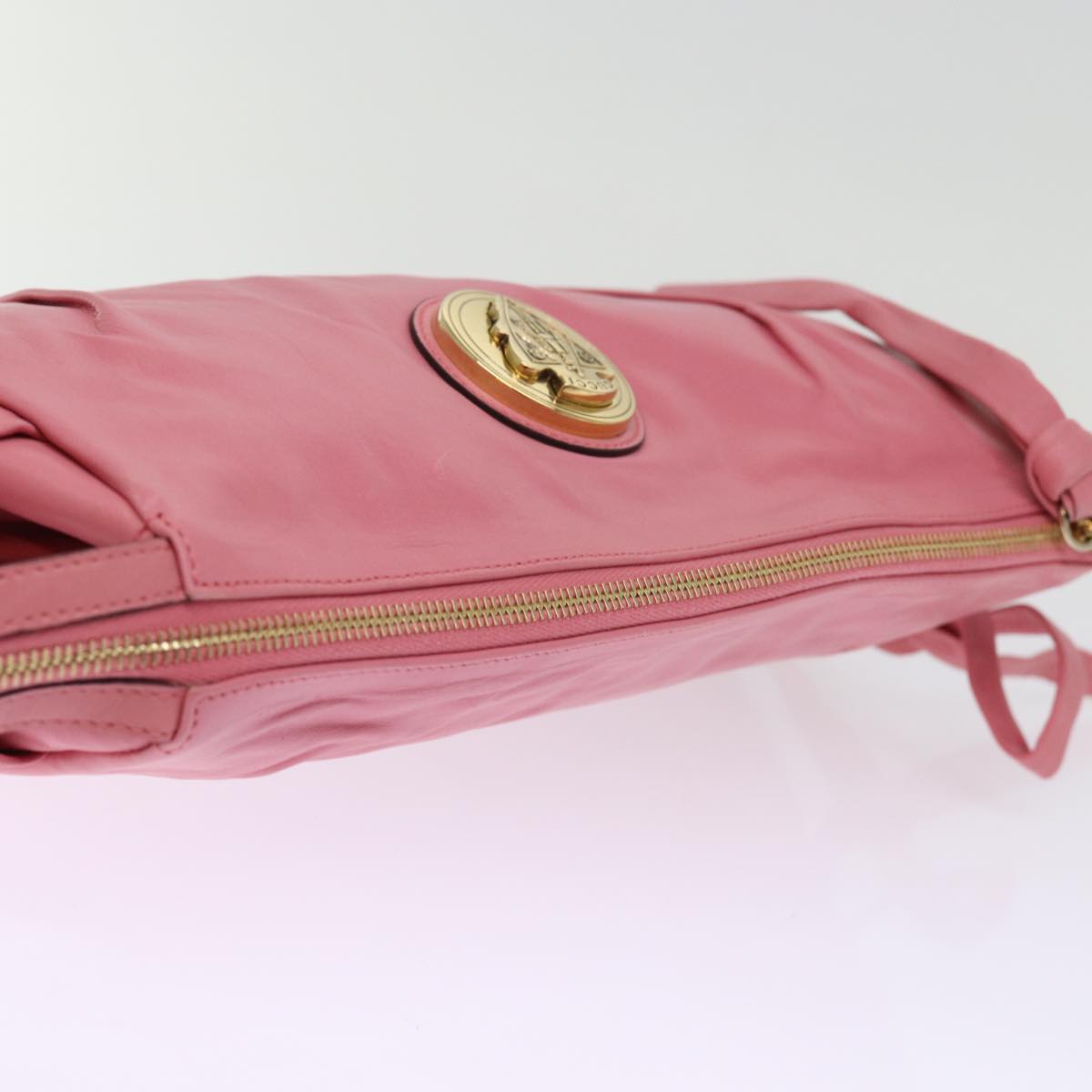 GUCCI Clutch Bag Leather Pink 197015 Auth bs14887