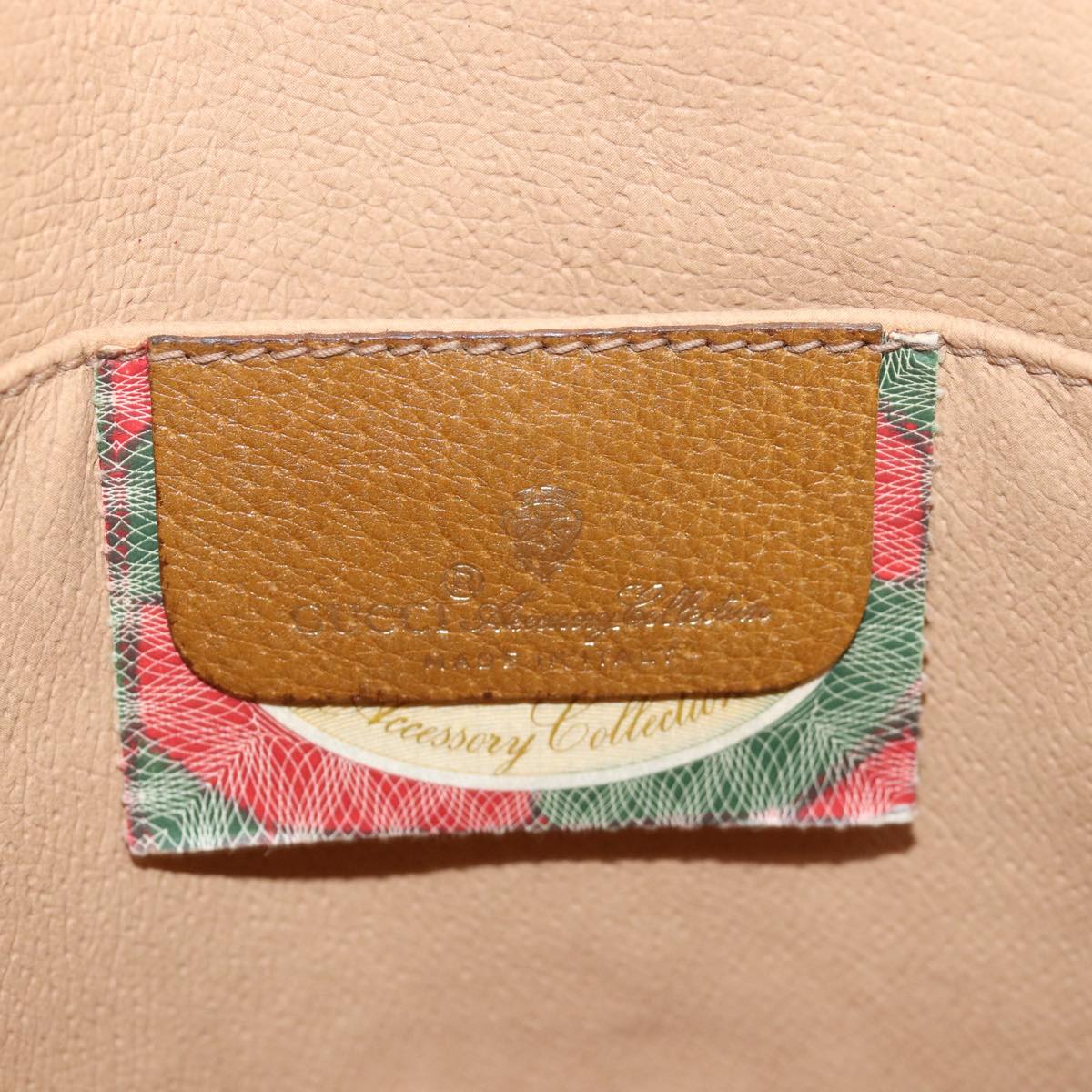 GUCCI Clutch Bag Coated Canvas Red Green 89 01 039 Auth bs14889