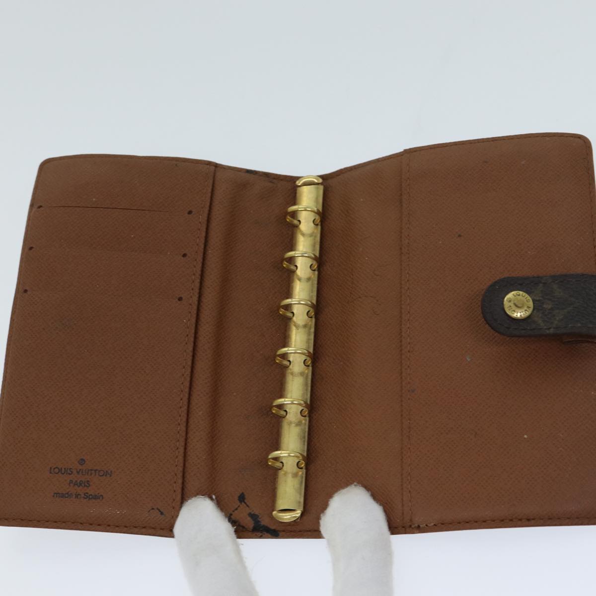 LOUIS VUITTON Monogram Agenda PM Day Planner Cover R20005 LV Auth bs14893