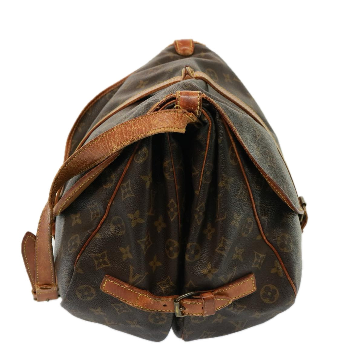 LOUIS VUITTON Monogram Saumur 35 Shoulder Bag M42254 LV Auth bs14898