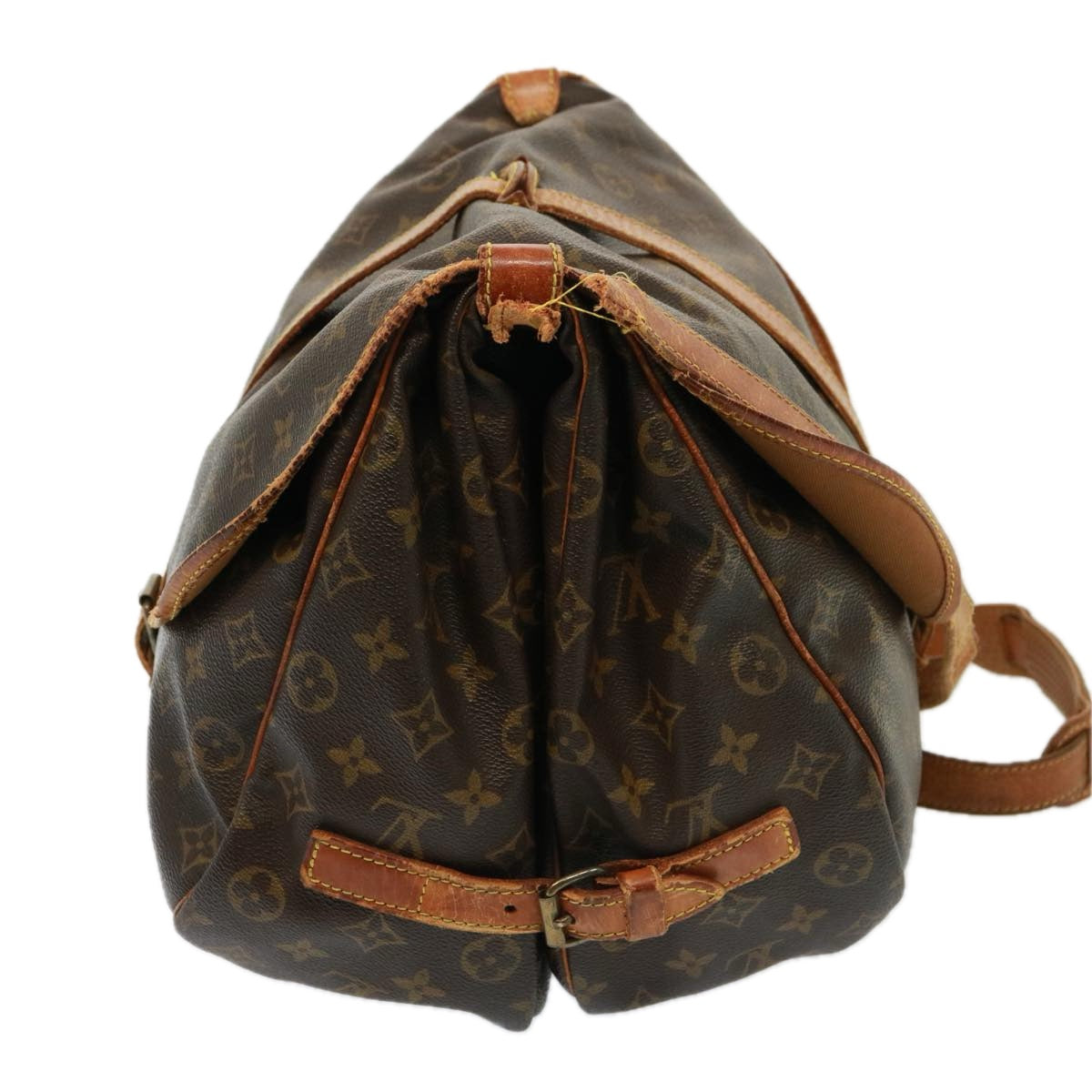 LOUIS VUITTON Monogram Saumur 35 Shoulder Bag M42254 LV Auth bs14898