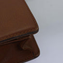 Burberrys Clutch Bag Leather Brown Auth bs14900-16