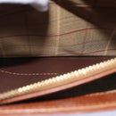 Burberrys Clutch Bag Leather Brown Auth bs14900-12