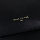 BALENCIAGA Shoulder Bag Leather Black Auth bs14918-17