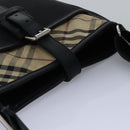 BURBERRY Nova Check Shoulder Bag Nylon Beige Black Auth bs14923-6