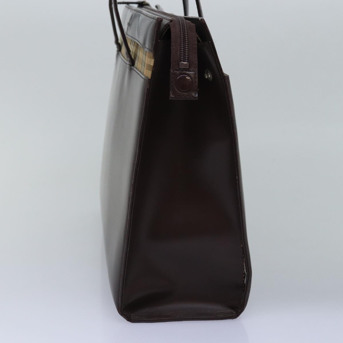 BURBERRY Tote Bag Leather Brown Auth bs14926