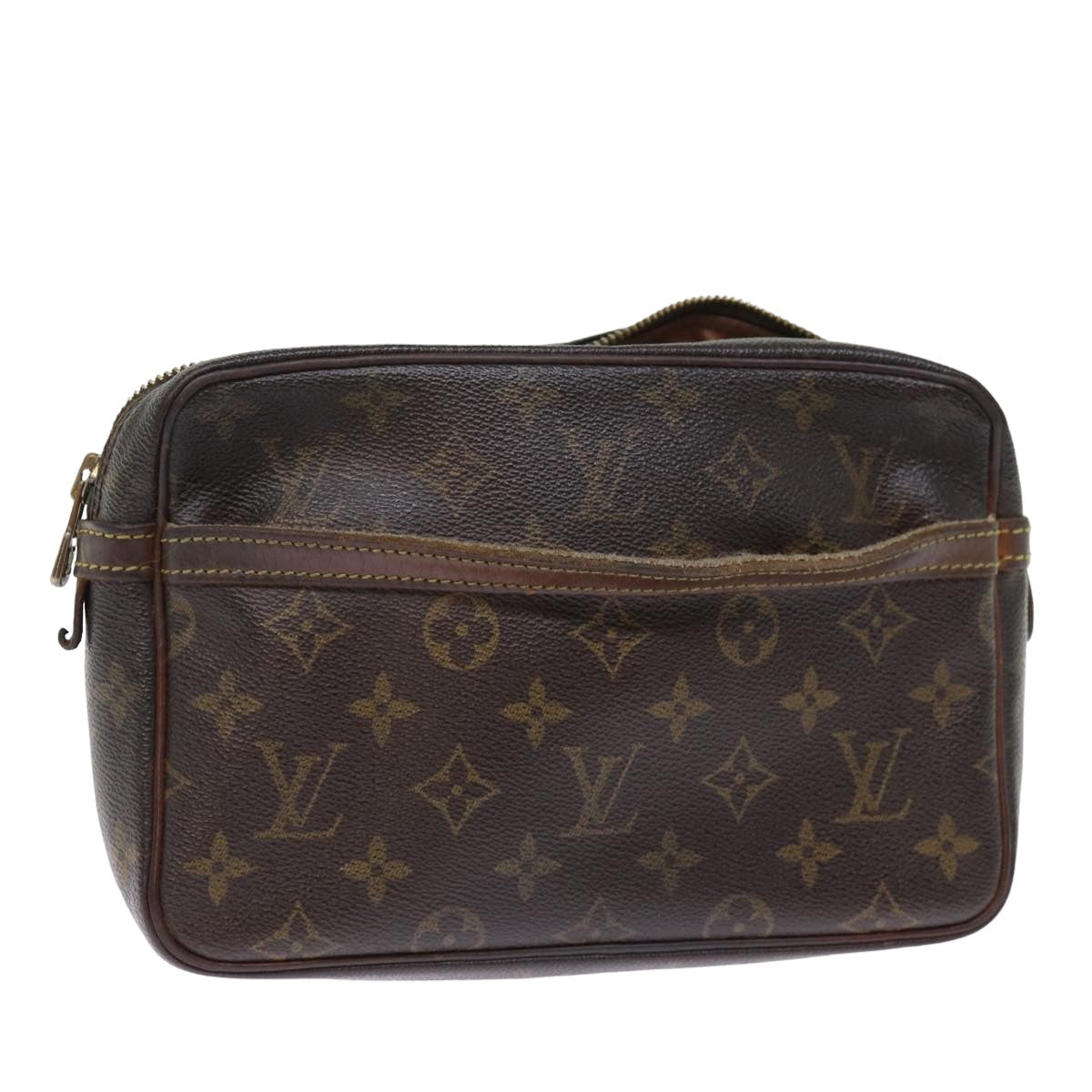 LOUIS VUITTON Monogram Compiegne 23 Clutch Bag M51847 LV Auth bs14931