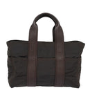 HERMES Acape Luco PM Hand Bag Nylon Brown Auth bs14944-13