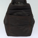 HERMES Acape Luco PM Hand Bag Nylon Brown Auth bs14944-4
