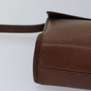 Burberrys Clutch Bag Leather Brown Auth bs14953-8
